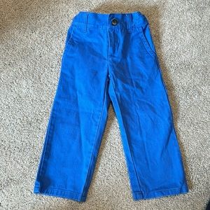 Janie & Jack 2T Cotton Twill Chino Dress Pants, Royal Blue Pants